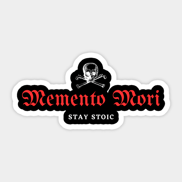 Memento Mori Skull Design Sticker by Epictetus